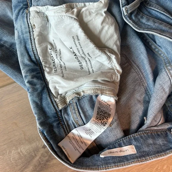 Frame Denim Le High Straight Frayed Hem Jeans Size 33 - Picture 7 of 8